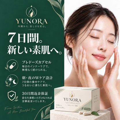 YUNORA｜7日間リチュアルキット｜7-in-1 K-Beauty カプセルスキンケア