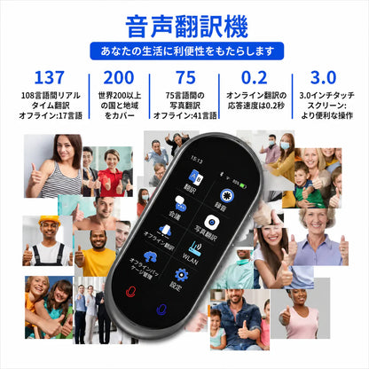 Renzumi™ AI翻訳機 オフライン対応 音声・写真翻訳機 🌍📱