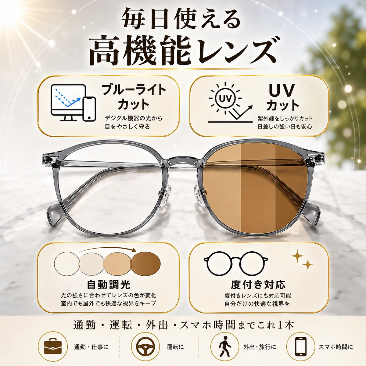 SunGuard™ Vision｜自動調光メガネ